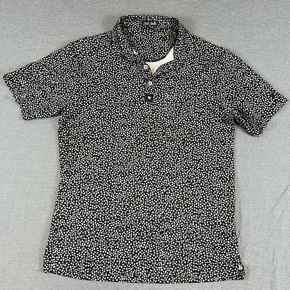 Bad Birdie Black and White Polo Shirt